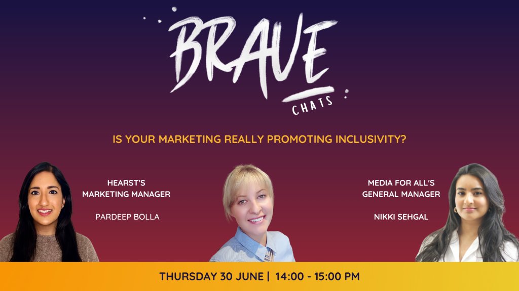 RightTrack's tweet photo. Is your marketing promoting inclusivity?
In our next #BraveChat, @Sandham_Jess, Nikki Sehgal @UKMediaforall & Pardeep Kaur Bolla @HearstUK will discuss the power of inclusive marketing & issues that stem from misrepresentation.
30 June 📅: https://t.co/86gauFwfVM
#inclusivity https://t.co/DmYrtkLVZ9
