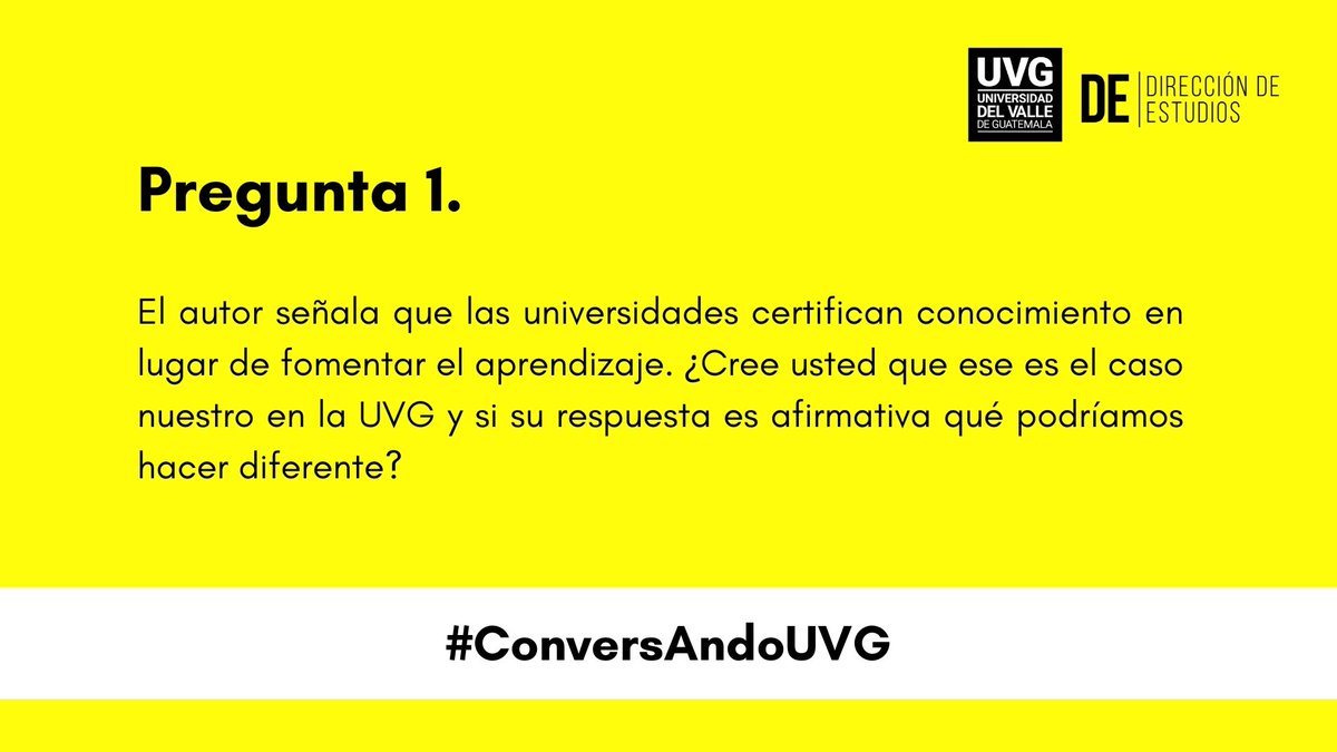 Dirección de Estudios UVG tweet media