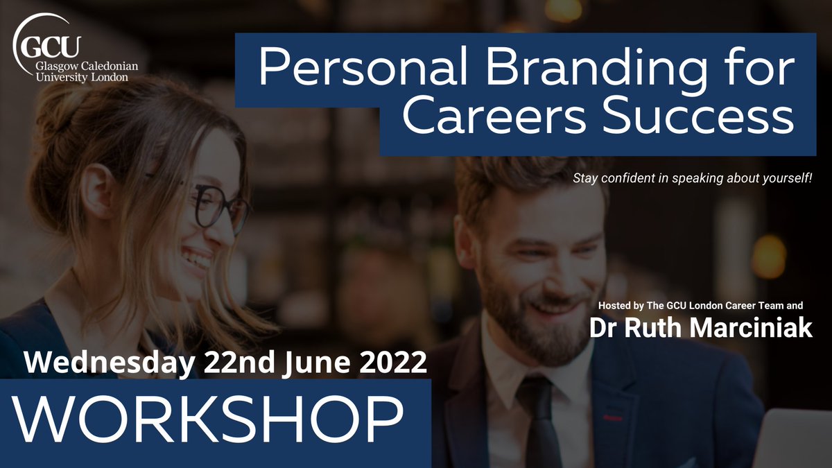 The GCU London Career Team and Dr. Ruth Marciniak will be hosting a special careers development workshop ‘Personal Branding for Careers Success’, which will take place online. Save this link to connect on the day: eu.bbcollab.com/.../ac2d44f95b…