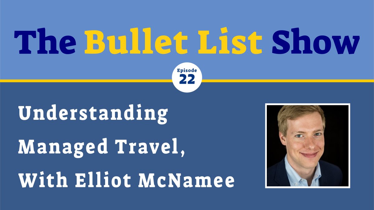 BulletListPcast's tweet photo. Discover what managed travel is all about with guest  Elliot McNamee of @AmTrav 

Listen here --> https://t.co/0R1t8l73On

#podcast #travel #eventindustry https://t.co/YGLPdsH2b3