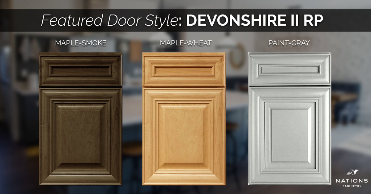 NationsCabinets's tweet image. The Devonshire II RP door style is a traditional #raisedpanel with mitered finger-joint door &amp;amp; drawer. The full overlay design comes in 🍒, maple &amp;amp; paint variety. 

More info-- nationscabinetry.com/products/?filt…

#NationsCabinetry