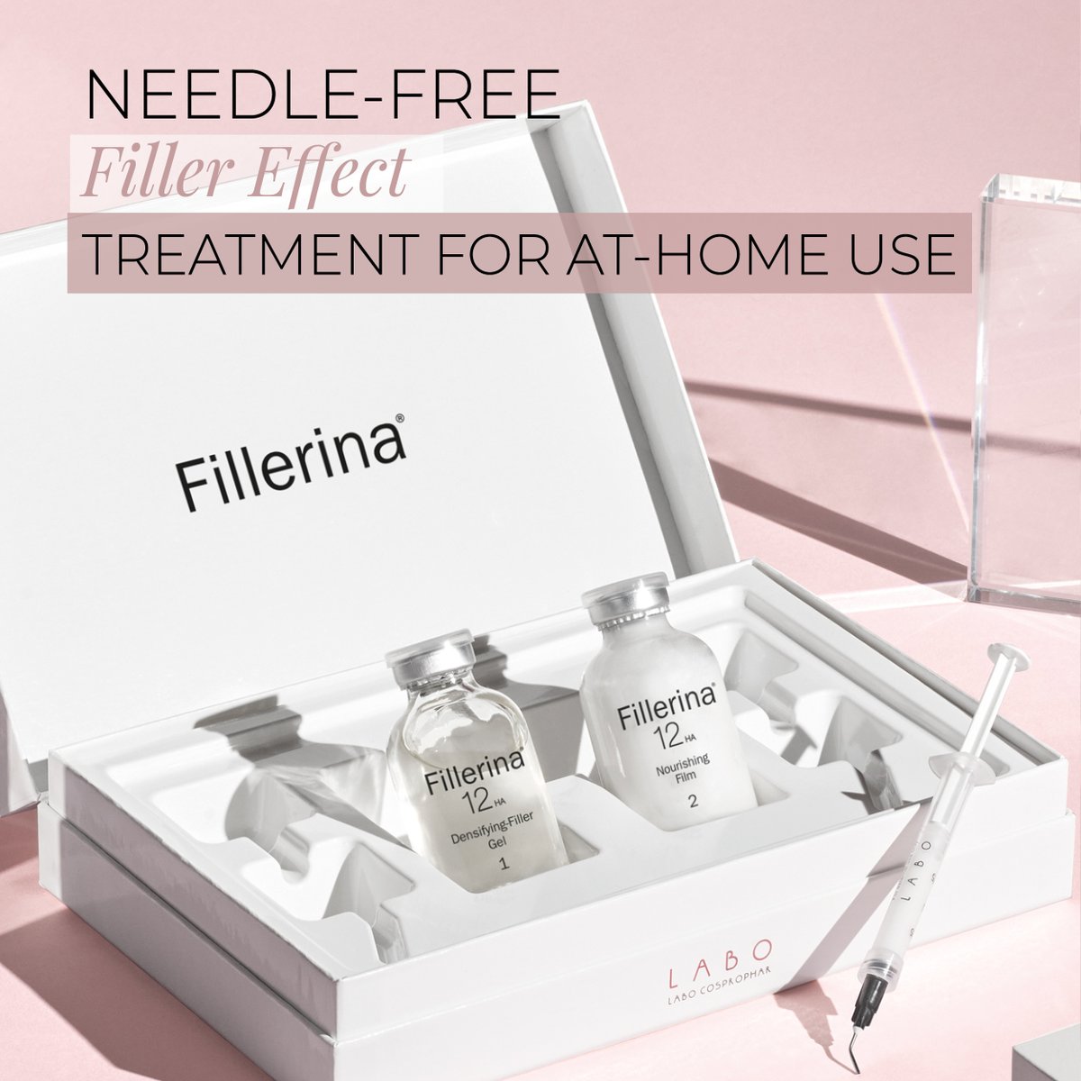 Unsatisfied with the volume of your cheekbones and lips? Here is the filler effect, needle-free, dermo-cosmetic treatment, for at-home use. Fillerina volumize cheekbones and lips, lift the sagging, fill the wrinkles and the expression lines.#fillerina #labosuisse #fillereffect
