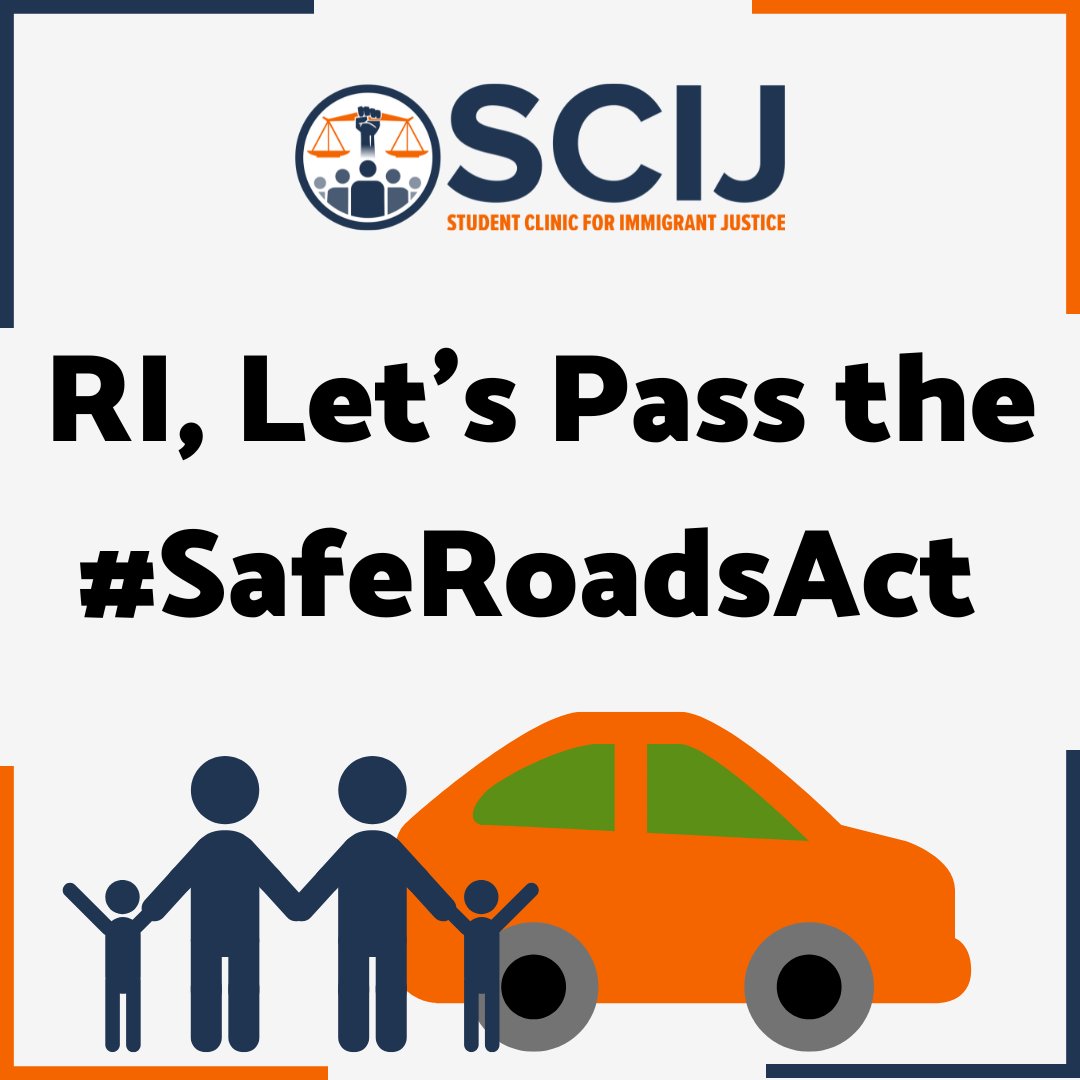 Este es el año debe pasar #SafeRoadsAct (acta de carreteras seguras) en RI:
- 17 estados, incluyendo nuestros vecinos MA &amp; CT ya la aprobaron.
- Las mayorias votantes la apoyan!
- Los costos del seguro bajarían (tenemos el 6th mas costoso del país) <a href="/SCIJimmigration/">Student Clinic for Immigrant Justice (SCIJ)</a> <a href="/ImmigrantRI/">The Immigrant Coalition of Rhode Island</a>