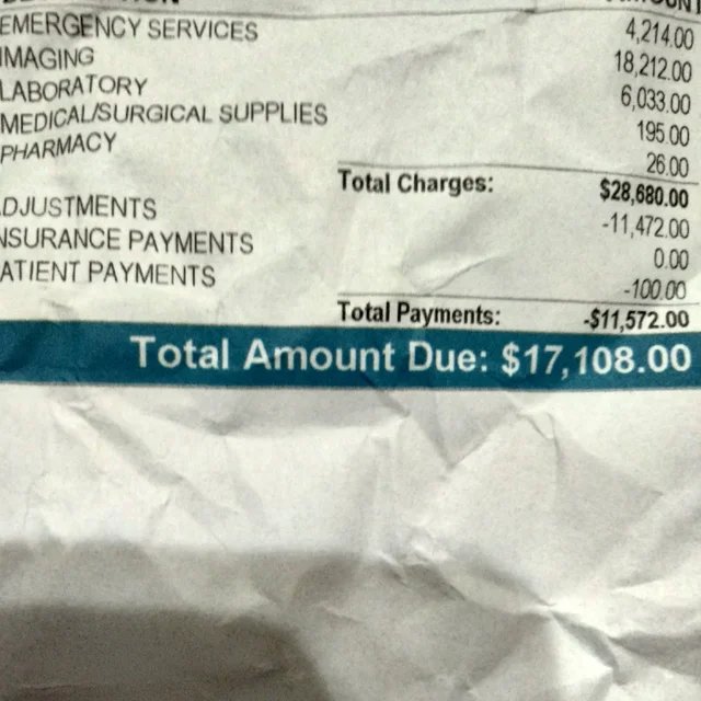 Totally normal US day:
- feeling severe stomach pains
- go to ER to get checked out
- tests reveal 'nothing'

Here's your bill: