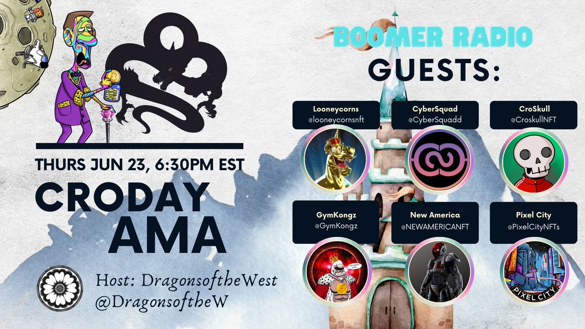 NEWAMERICANFT's tweet photo. ๐ฅณDon't Miss our AMA on CRODay! Hosted by my Fam @DragonsoftheW
๐ฅ๐ Along with other Amazing projects and special guest. New updates, Airdrops, Giveaways and more to be announced! โค๏ธ๐ฏโผ๏ธ
#Croday #Cronos #CronosNFT #CRO https://t.co/uh8qXzonmt
