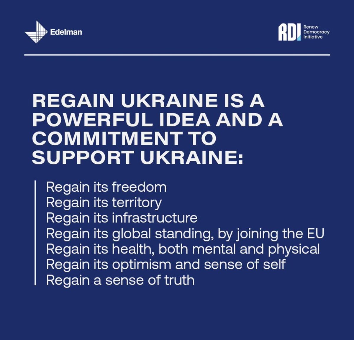 Edelman_Spain's tweet photo. Ayer desde @Cannes_Lions , @richardwedelman y @Kasparov63 , Presidente y Fundador de la Iniciativa @Renew_Democracy, compartieron el compromiso "Regain Ukraine", un acuerdo centrado en el crecimiento futuro y la reconstrucción de Ucrania.
#TrustMakers #CannesLions2022 https://t.co/diupGi78NP
