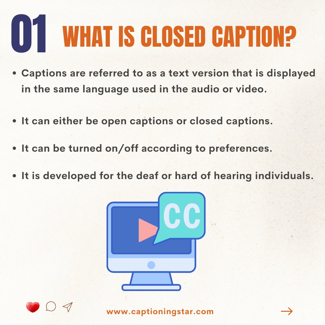 captioningstar's tweet image. Do you know you can work wonders by including Closed Captions in your videos? Even your live sessions can have live Closed Captions. bit.ly/3y77mJi #ClosedCaption #ClosedCaptions #CaptionYourContent #Deaf #HardofHearing #HearingImpaired #Accessibility #Subtitles