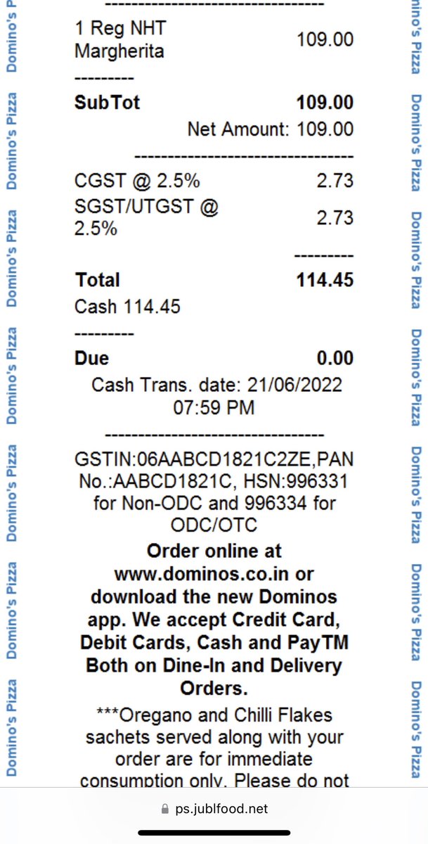 Col_pk's tweet photo. dear @dominos You add one rupee for the sauce by default. Or train the billing boy to check from customer for same. @pizzahut is giving sauce without problem. https://t.co/zuymbuPVE6