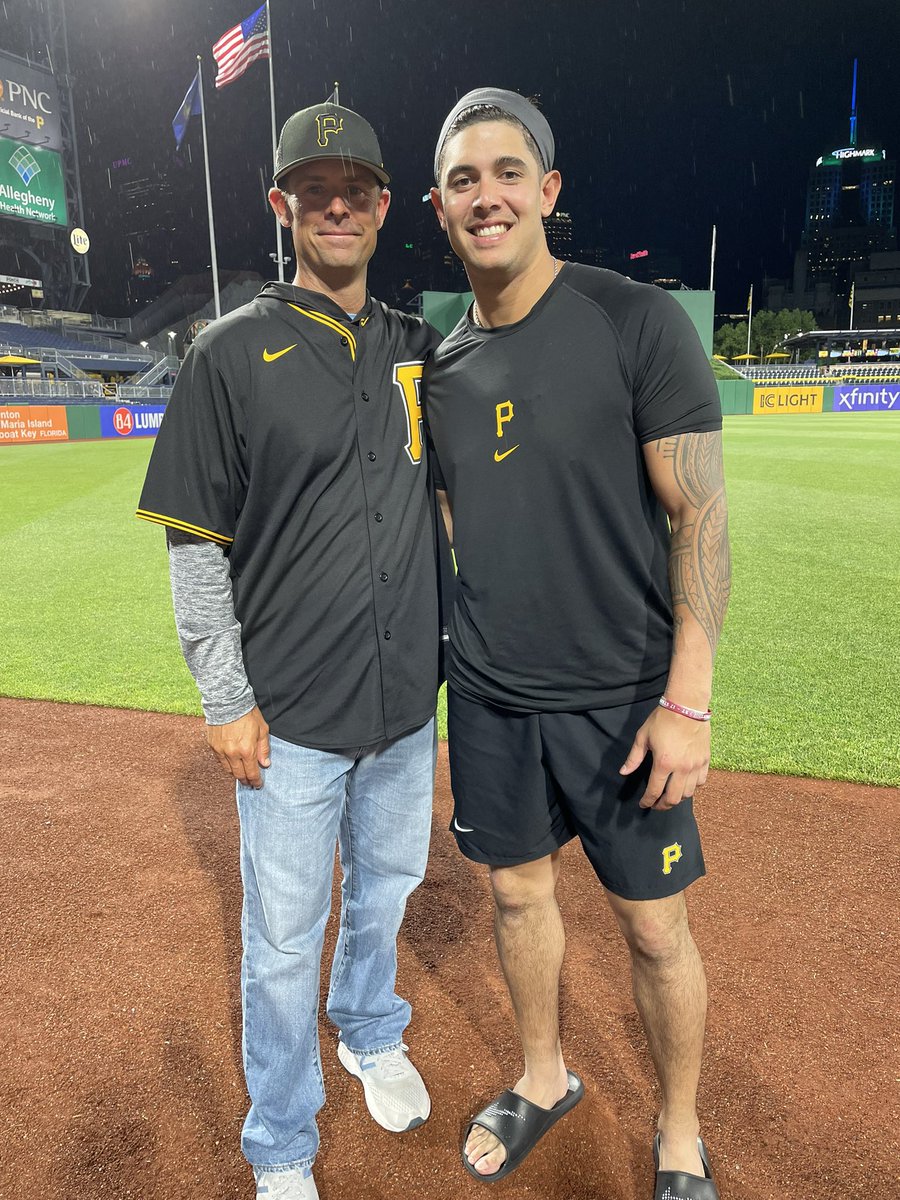 FHSNVbaseball's tweet photo. FHS alum Bligh Madris makes his MLB debut! Madris made his debut for the Pittsburgh Pirates, becoming the first ever FHS graduate to reach the Majors. All he did was go 3-4 with two rbi, a double, one stolen base and a great sliding catch in right field.  What a performance! https://t.co/32jfDOt95c