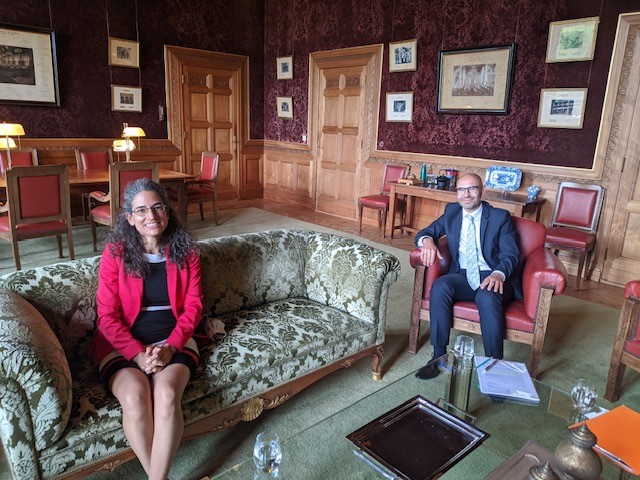 SwissIntLaw's tweet photo. A very interesting exchange with @Marcin_Czepelak, the new Secretary General of the @PCA_CPA ⚖️, highlighting the crucial importance of peaceful dispute settlement mechanisms. #PCA https://t.co/a5NsN4QMoO