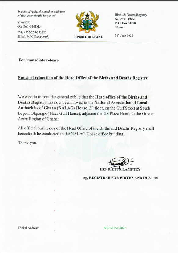 BDRGHANA's tweet photo. Public Notice https://t.co/wKHU1Cmnst