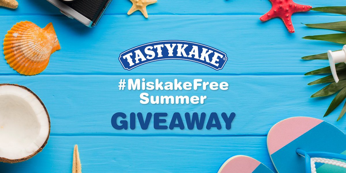 Tastykake's tweet image. ☀️ #GIVEAWAY ☀️
This summer, we want Tastykake to be your go-to snack! That's why we're gifting one lucky fan Tastykake treats to ensure they continue to have a miskake-free summer season! To enter, 𝙍𝙀𝙏𝙒𝙀𝙀𝙏 and 𝙁𝙊𝙇𝙇𝙊𝙒 us @Tastykake 😎