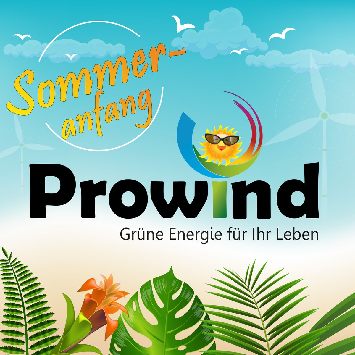 Happy #sommersonnenwende 🌞
Wir hoffen auf sonnenreiche Sommermonate, um mit unseren Photovoltaikanlagen viel grünen 🌿 Strom zu erzeugen! 
Das #Prowind Team wünscht euch einen guten Start in den Sommer! 🍦🍉🌻
#sommeranfang #sonne #solarenergie #photovoltaik #erneuerbareenergie