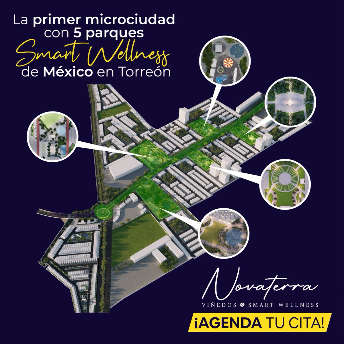 cuatrodmx's tweet photo. #SabiasQue Novaterra es la primera microciudad de #Torreon 🌳 mira estás y otras más amenidades que te ofrecemos ¡haz tu cita hoy! https://t.co/p1MwBm13w8