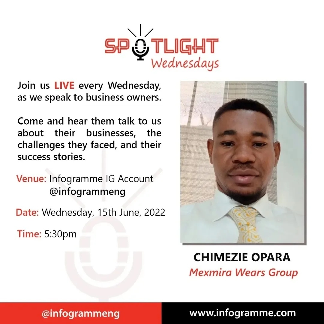 InfogrammeNG's tweet photo. Get ready with us for an exciting time live on our Instagram account, (@infogrammeng) tomorrow by 5 pm.

Come with your questions and come ready to learn!

#spotlightwednesdays #wednesdays #getready https://t.co/7b5z8Bkpxf