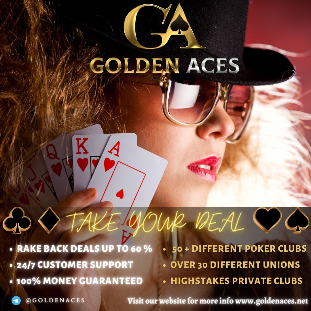 GoldenAcesDeals's tweet photo. Exclusive Poker Deals For the Largest Unions In The Most Popular Poker Apps.More Than 50 Different Poker Clubs, HighStakes Private Clubs ♣️♦️♥️♠️ #pppoker #pokerbros #Upoker #Suprem #poker
You can find us at https://t.co/5O9J7mnhAH or write us athttps://bit.ly/3qfmZJEs https://t.co/ivfdbJLWrh