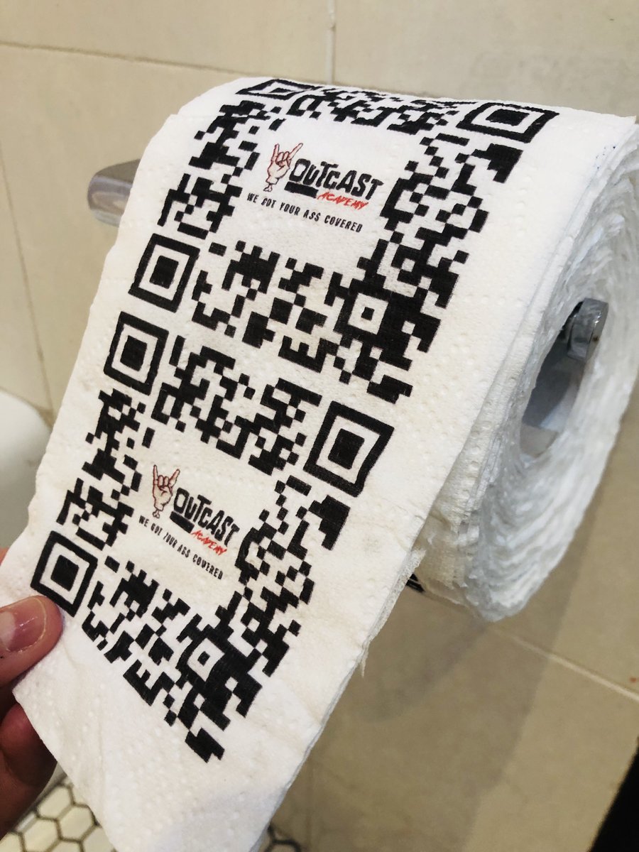 Outcast_Academy's tweet photo. Ah, so you found our magic toilet paper at NFT NYC. Wipe your a$$ and RT this to get a WL spot. You sh*t 🤝 we shill. https://t.co/Q5hwuzlpkb