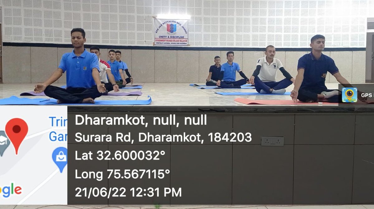 nccgdcb's tweet photo. #INTERNATIONAL_YOGA_DAY Celebrate by the cadets of GDC-BILLAWAR had participated in Painting,Eassy writing,Salogan writing, competitions &amp; also did Yoga
#YogaForHumanity #yogaday2022 #YogaDay @HQ_DG_NCC
@DteJKL @drajaykumar_ias @rajnathsingh  @PMOIndia @TarunKAich @RanjanMahajan6 https://t.co/yKFaQ9gN2V
