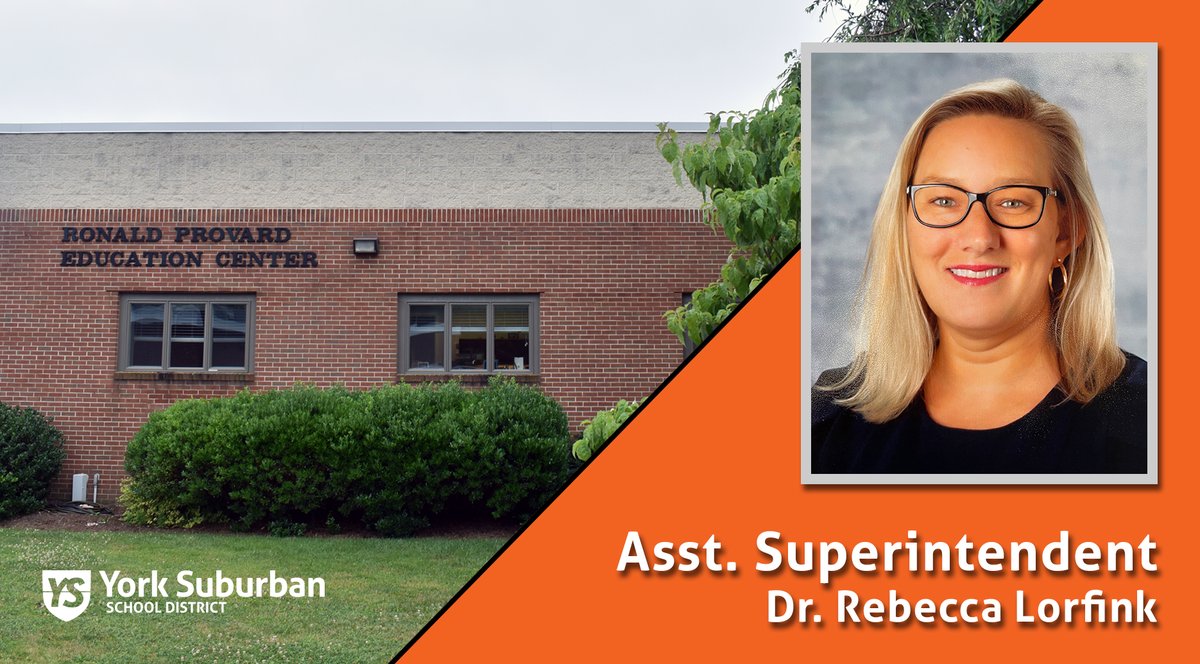 We are happy to introduce our newest administrator! Last night, the Board of School Directors approved Dr. Rebecca Lorfink as the next assistant superintendent. Please join us in welcoming her to York Suburban! A message from Dr. Lorfink can be viewed at yssd.info/rl22.