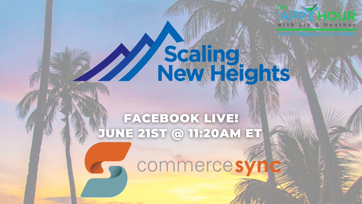 🍸qbappyhour (@qbappyhour) on Twitter photo 📣TODAY we will be interviewing <a href="/commercesync/">Commerce Sync</a> to get some more insights on their offerings! Join our Facebook Live broadcast at 11:20am EST. Don't forget to visit their booth at Scaling New Heights! #snh22 📣TODAY we will be interviewing <a href="/commercesync/">Commerce Sync</a> to get some more insights on their offerings! Join our Facebook Live broadcast at 11:20am EST. Don't forget to visit their booth at Scaling New Heights! #snh22