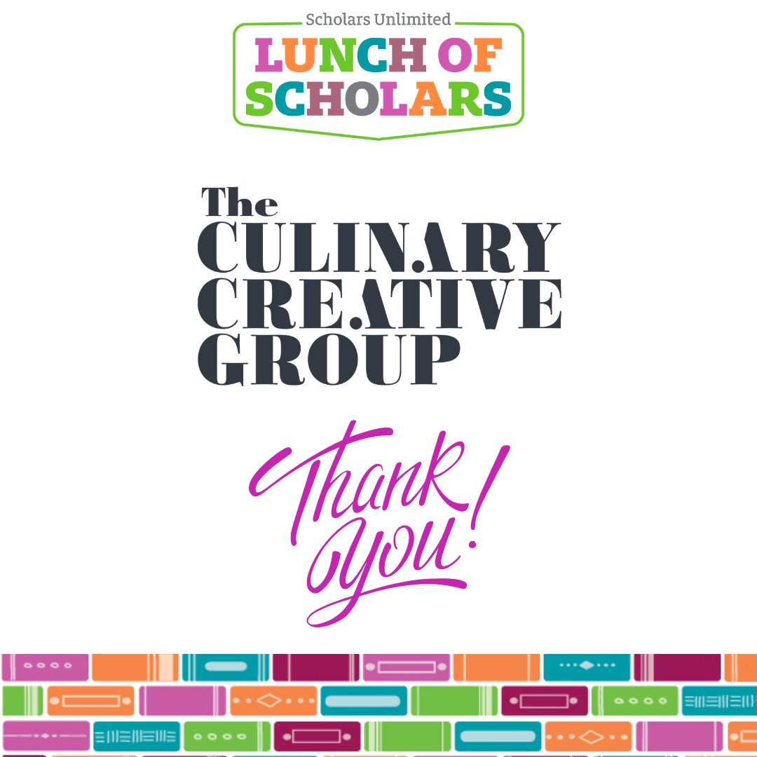 Cheers to The Culinary Creative Group for sponsoring our mimosa bar at Lunch of Scholars! We are excited to have you a part of our jam packed, incredible program!