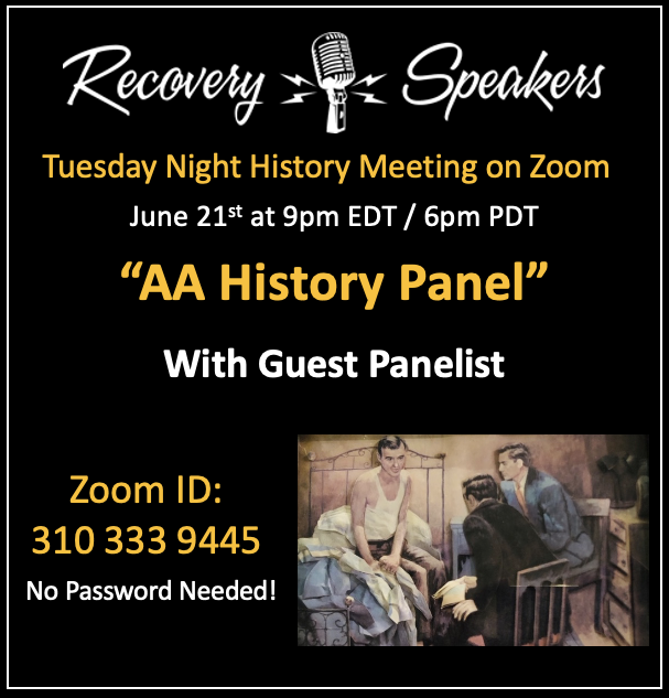 We hope you can join us this evening! #recovery #sobriety #12stepmeetings #recoveryispossible #livesober #livingsober #history #alcoholicsanoymous