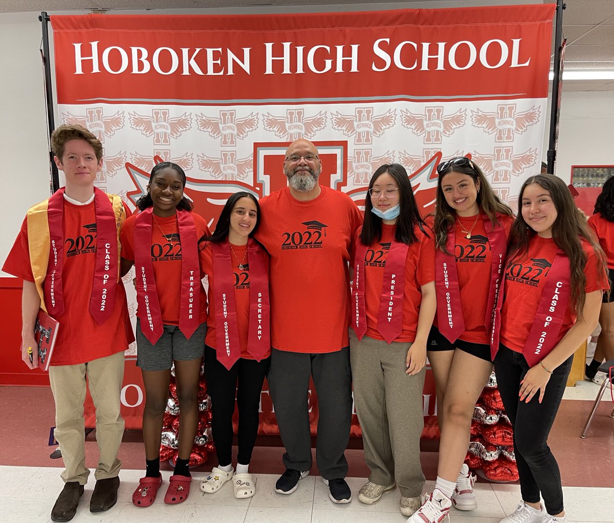 Class of 2022 Hoboken HS Student Government Senior Leadership #HHSSG #RedwingLeadership #HereWeComeHoboken