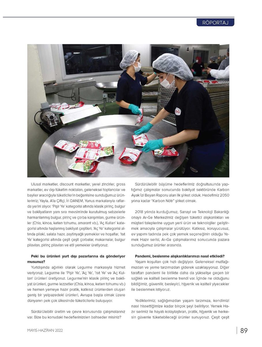 yaylaofficial's tweet photo. Değirmenci Dergisi'ne özel röportaj veren Yayla Agro Gıda Yönetim Kurulu Başkanı Hasan Gümüş; "Bitkisel proteine artan talep, bakliyatın yıldızını parlatacak." dedi.

#Yayla #YaşamSenin #YaylaBakliyat #YaylaAgroGıda #DeğirmenciDergisi #Bakliyat #BitkiselProtein #ÖzelRöportaj https://t.co/6MhIGtQgBm