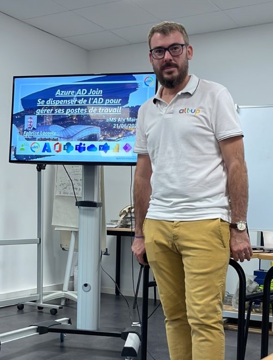 groupeArtemys's tweet photo. #altupLive ⏳ C’est parti pour une prestation de folie à l’aMS Aix/Marseille avec aux commandes, Fabrice, notre Service Line Manager alt-up by @groupeArtemys !
Prêt.e à vous laisser embarquer pour #azure AD ou Comment se dispenser d’AD pour gérer ses postes de travail ❓
#aMS https://t.co/vdMTl0IArx