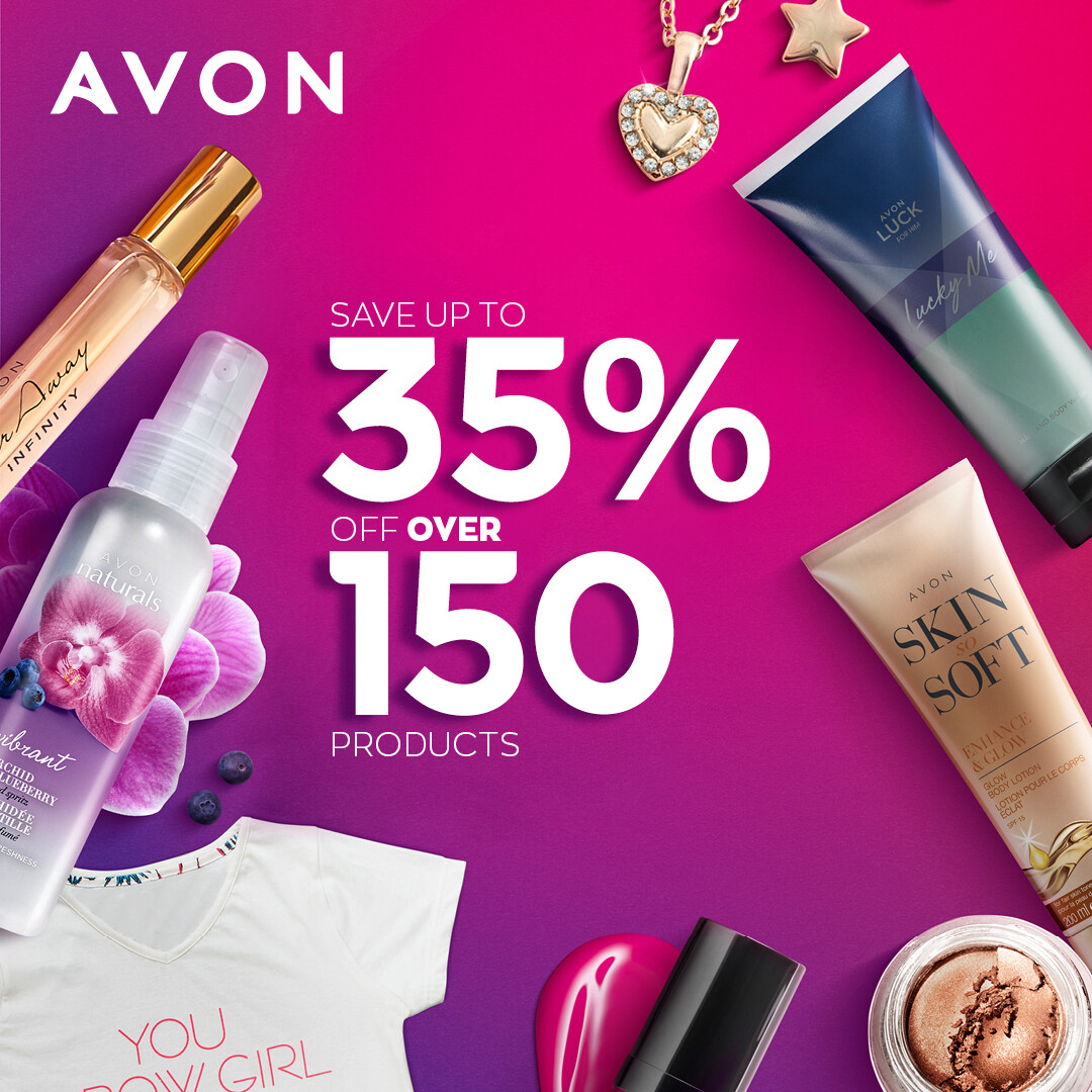 Ready to save up to 35% off more than 150 items? It's time to snap up a great saving! But hurry... you'll need to grab them soon before they sell out 💥

 wu.to/a00FKJ

#Avon #Sale #BeautySale #BeautyOffers