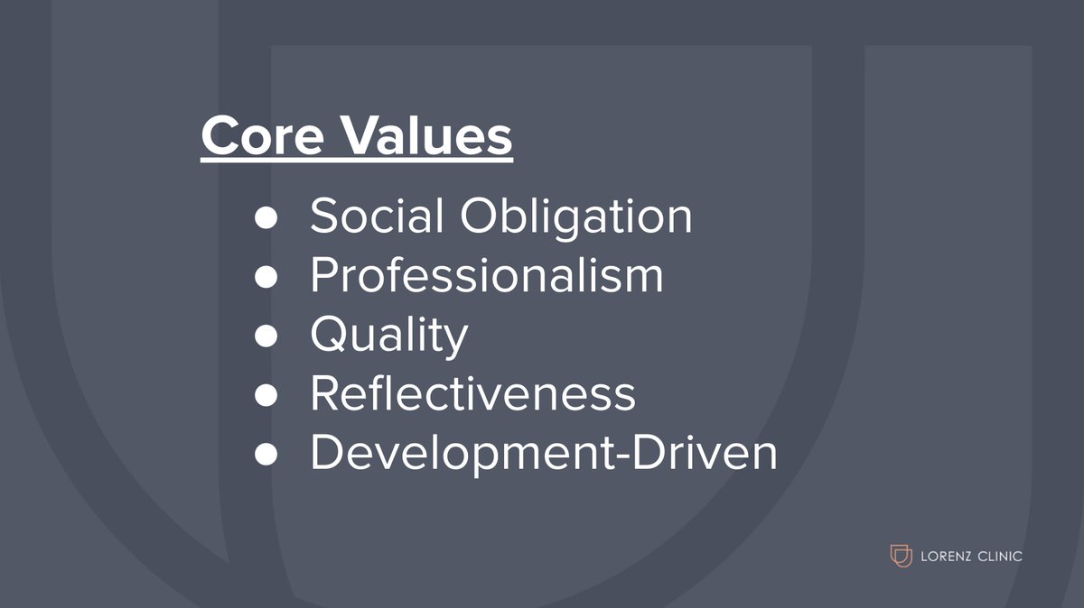 Our *values* and clinical vision set us apart.  We're not some private equity-owned monolith off the freeway.  We're embedded on Main Street and are clinician led organization.  Learn more about what we stand for: lorenzclinic.com/about-us/our-v…