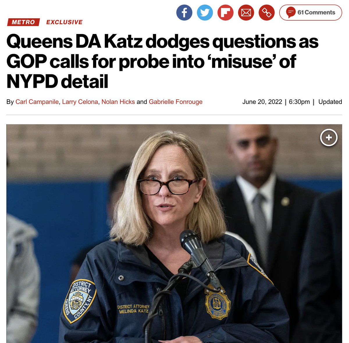 New York GOP (@newyorkgop) on Twitter photo “Whaddya know, another Dem prosecutor who doesn’t believe in the rule of law.. Instead of abusing her taxpayer-funded detail for personal errands, she should be spending her time trying to get her Party’s crime crisis under control." ➡️<a href="/NickLangworthy/">Nick Langworthy</a>
nypost.com/2022/06/20/que… “Whaddya know, another Dem prosecutor who doesn’t believe in the rule of law.. Instead of abusing her taxpayer-funded detail for personal errands, she should be spending her time trying to get her Party’s crime crisis under control." ➡️<a href="/NickLangworthy/">Nick Langworthy</a>
nypost.com/2022/06/20/que…