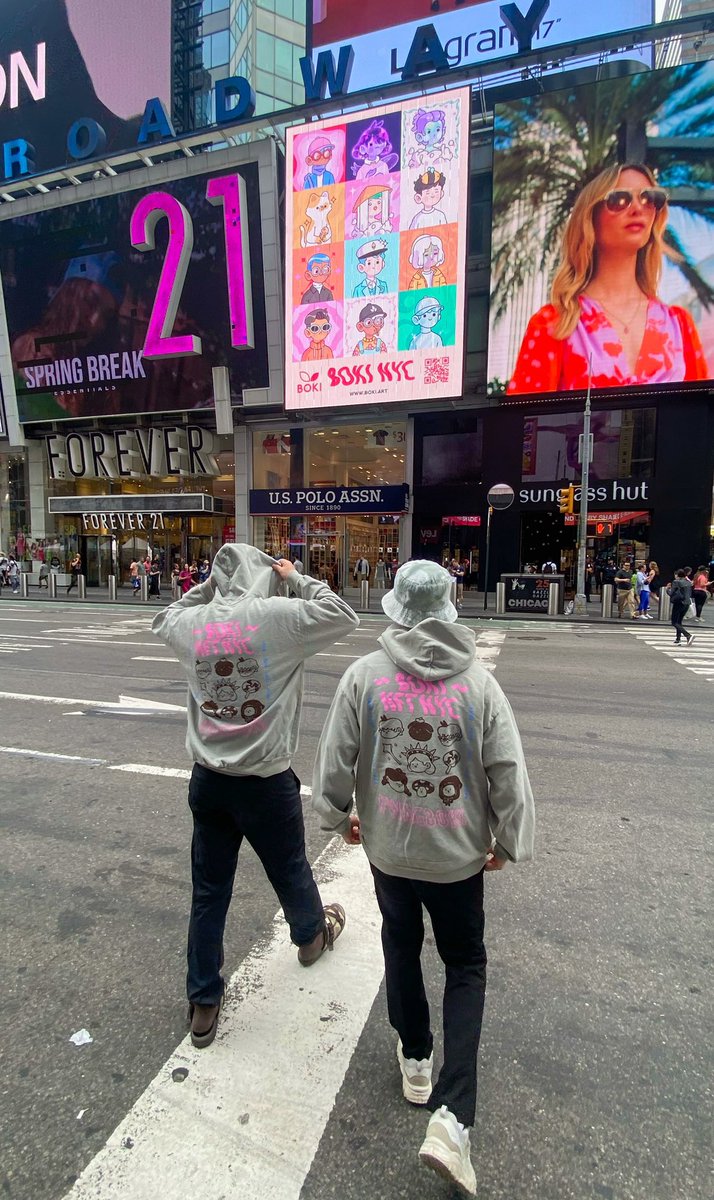 BokiNFT's tweet photo. Our Times Square takeover continues… can you find your Boki? 👀✨

Our first IRL event is happening tonight for registered attendees and +1’s. Looking forward to connecting with our Boki family 🌱 https://t.co/K4dYxedTkk