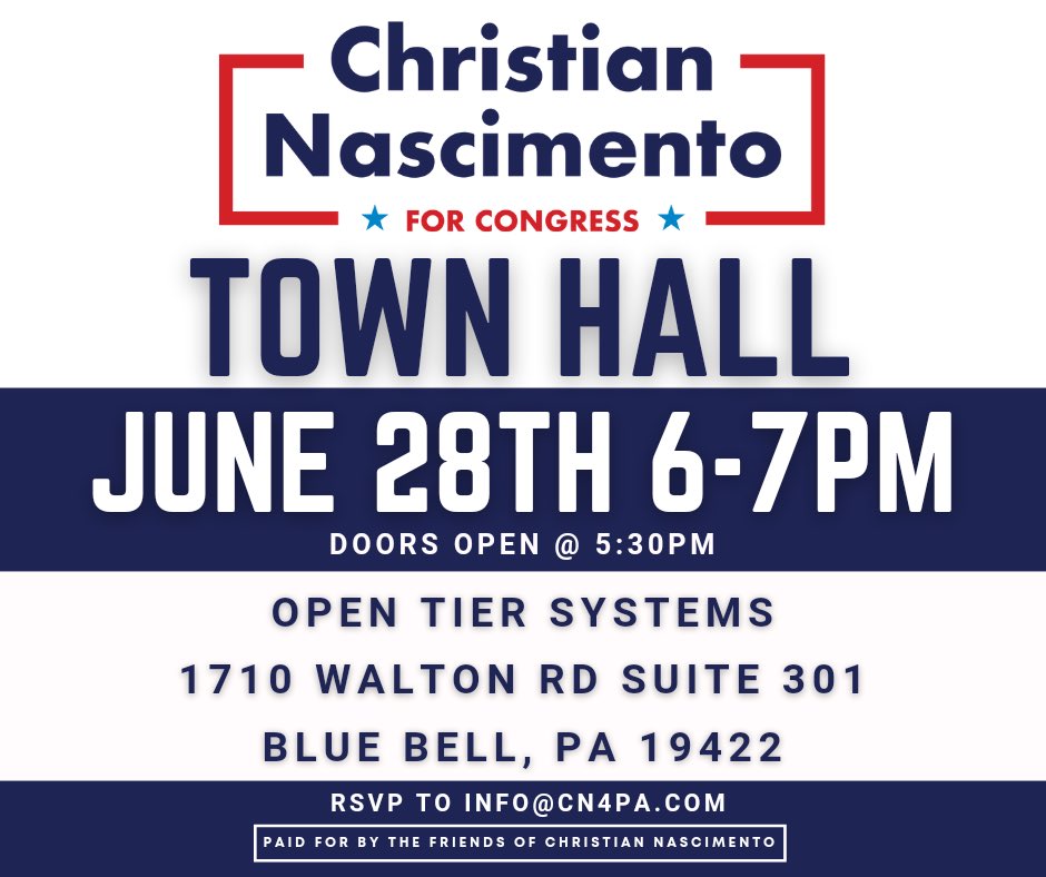 CNasForPA's tweet image. Please join us for a town hall next week.