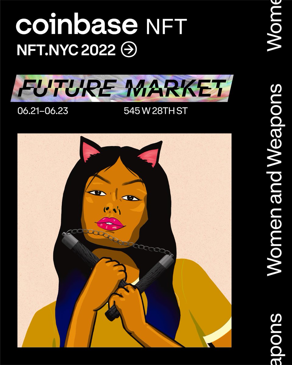 Don’t miss <a href="/WomenandWeapons/">WAW</a> at @Coinbase_NFT! ♥️ ⚔️