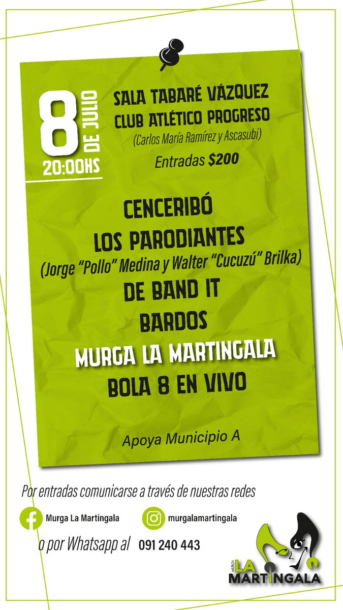 MMartingala's tweet photo. ✅Pedí tu entrada!!!☑️ https://t.co/hDs91qktxO