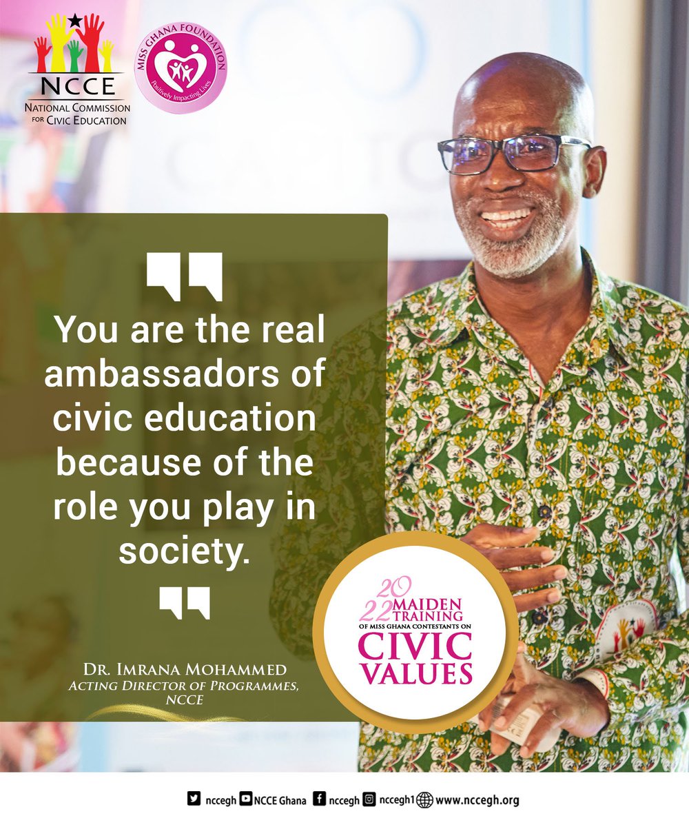 nccegh's tweet image. #newchair #missghana2022 #BeautyWithCivicValues #CivicEducation #ghvalues #ncceghana @MissGhana @kathy_addy #ncceimpactscivicvaluesinbeautycontestants