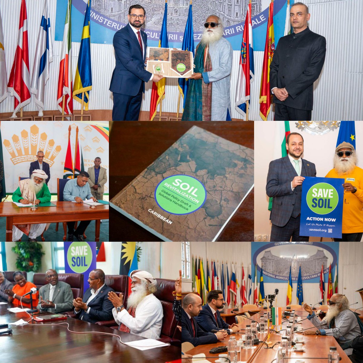 Adarshyarnagula's tweet photo. It is incredible to see how people from various countries are responding to @SadhguruJV with such openness and care. Truly a momentous period in our lives. #WorldUnitesForSoil. Watch Culmination of Sadhguru's #SaveSoil Journey today: https://t.co/DEln7zenM0 https://t.co/p3zwINqDnM