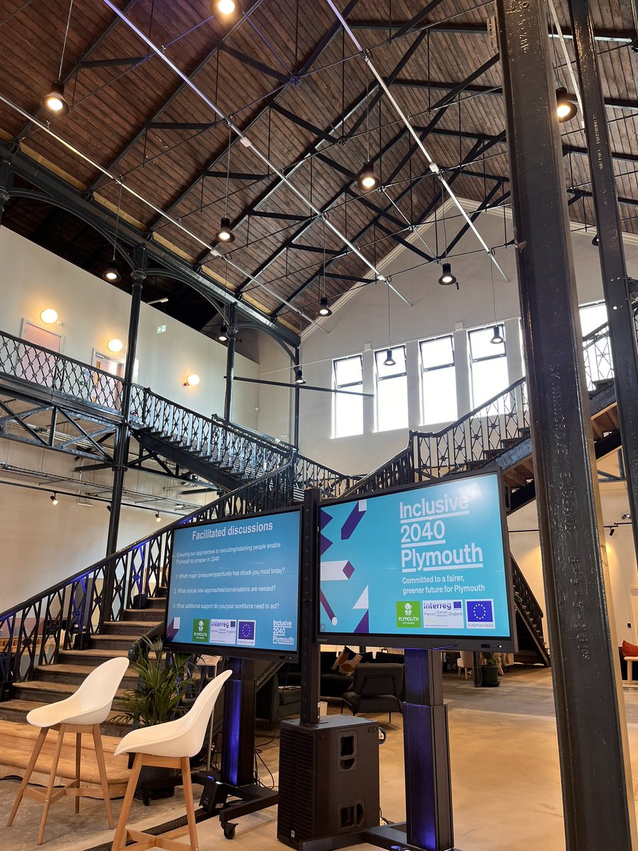 Great event at Plymouths Market Hall with in depth discussions to develop inclusive growth for the city. 
One voice, collaboration and Co creation are key to our city’s success. <a href="/Inc2040Plym/">Inclusive 2040 Plymouth</a> <a href="/realideasorg/">Real Ideas</a> #skills