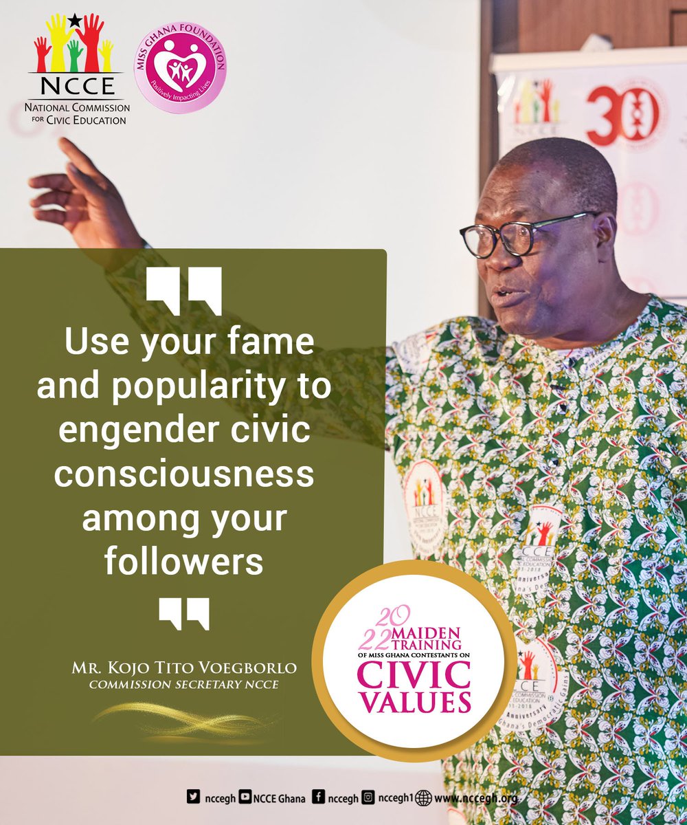 nccegh's tweet image. #newchair #missghana2022 #BeautyWithCivicValues #CivicEducation #ghvalues #ncceghana @MissGhana #ncceimpactscivicvaluesinbeautycontestants