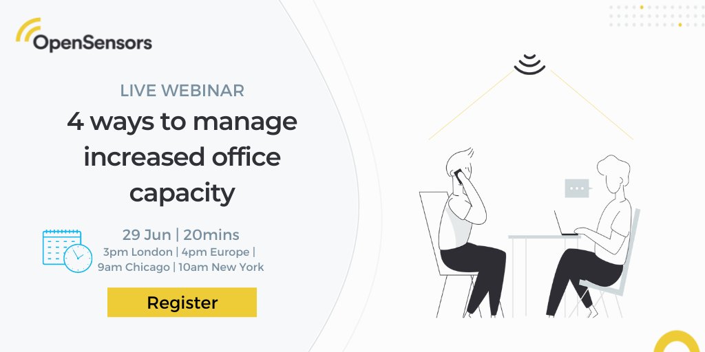OpenSensorsIO's tweet image. 4 ways to manage increased levels of office occupancy - free webinar | 20min | Register here - register
hubs.ly/Q019CtzV0
#spacemanagement #opensensors