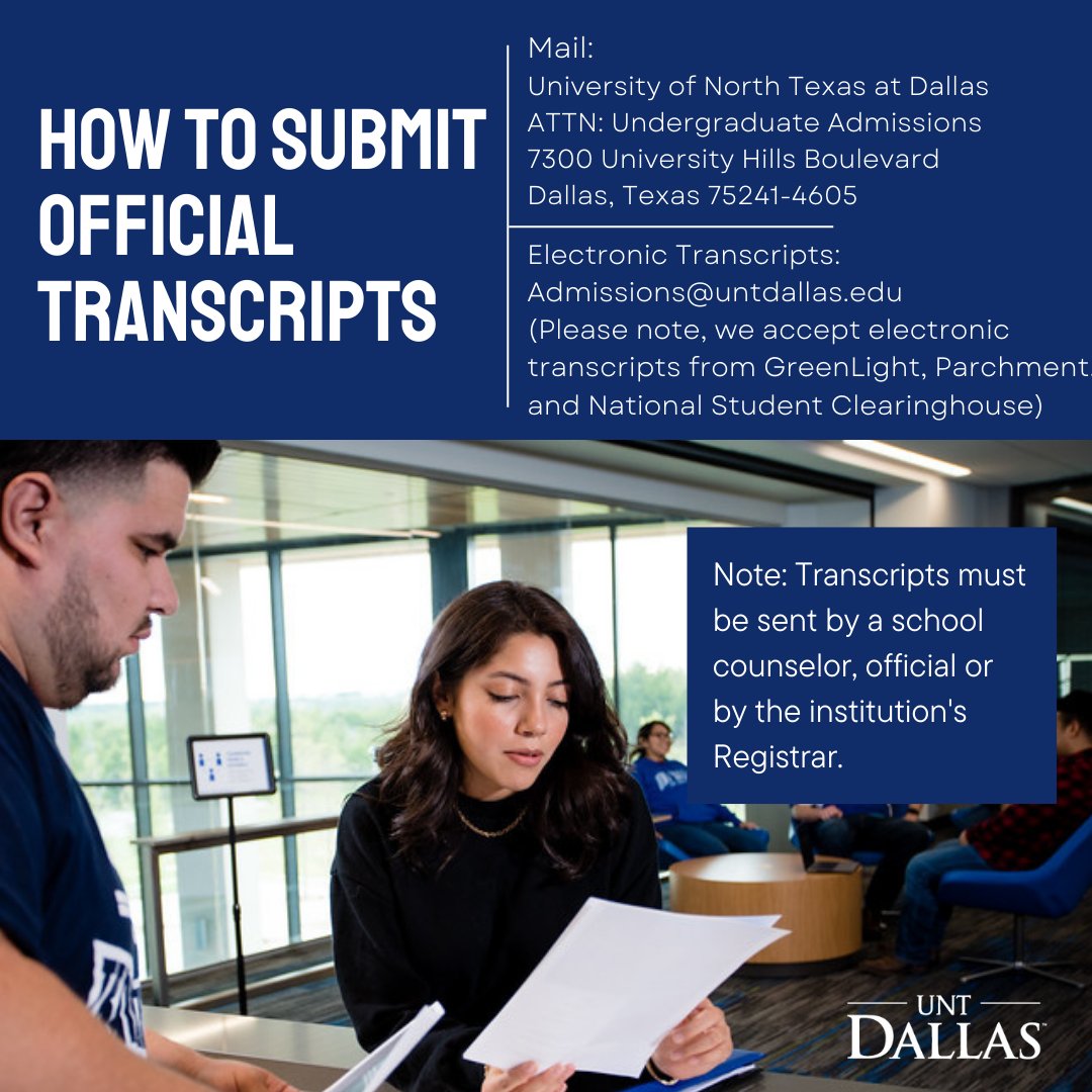 Applicants, be sure you turn in all documents needed to complete your application for #UNTDallas. The faster you turn in your documents, the faster you will receive an admission decision. The deadline for the Summer II 2022 semester is July 1 and August 8 for the Fall semester.