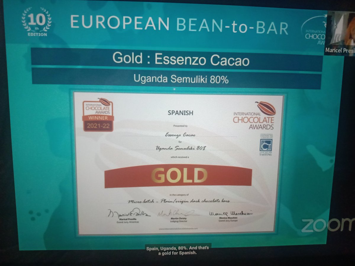 nereachocolate's tweet photo. #Essenzo de #GuillermoVillafañez de #ACoruña obtiene 4 premios en la edición europea de @ChocolateAwards Tres bronces y un plata. Una de las tabletas, la de chocolate con cacao de Uganda, tiene un doble premio. Catadas todas. ¡Felicidades! https://t.co/9MIlSfZ46T
