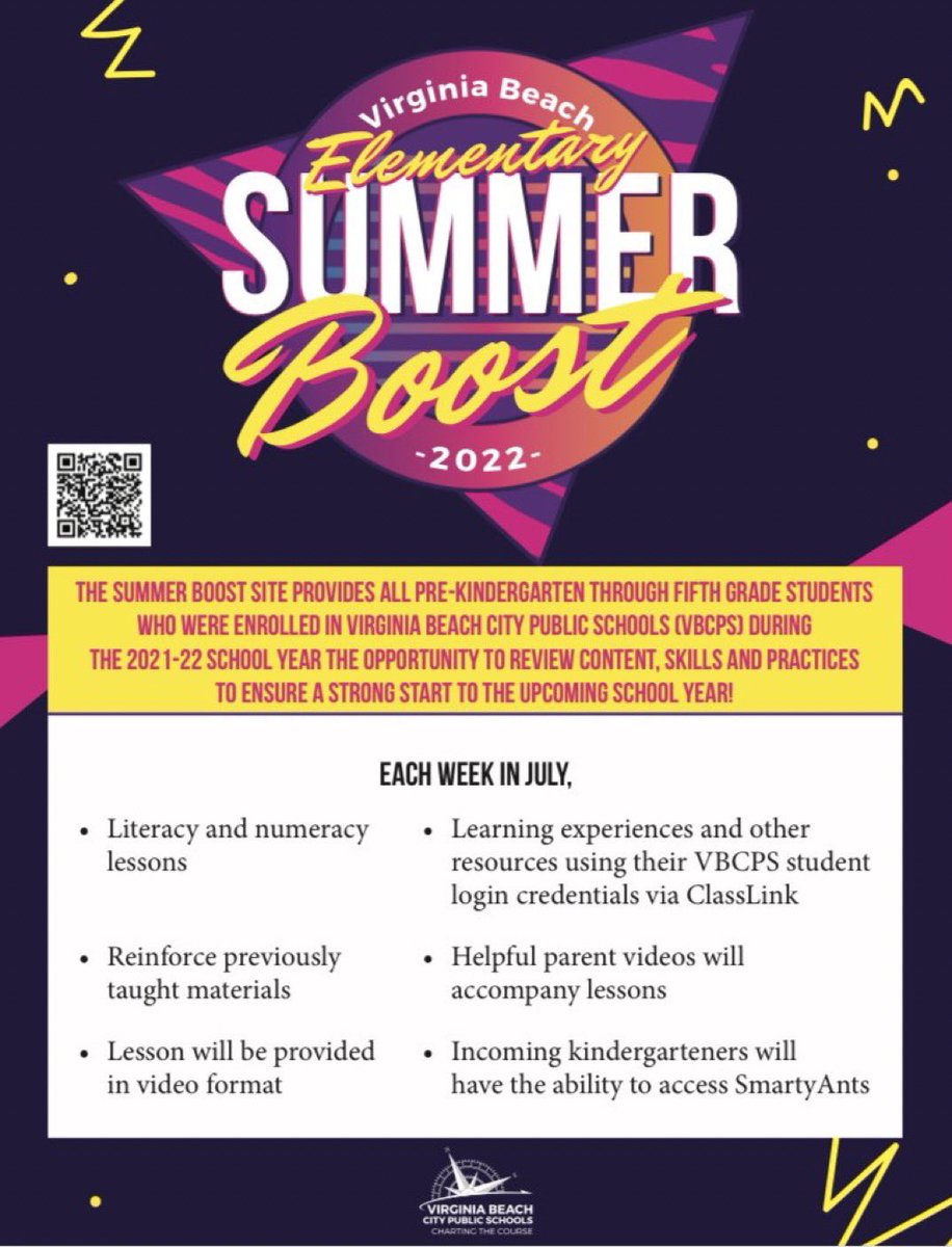 Visit vbschools.com/academic_progr… for more info about the Elementary Summer Boost program! All lessons are recorded and can be completed at the students own pace! This program can be used to supplement the summer curriculum or add an additional support!