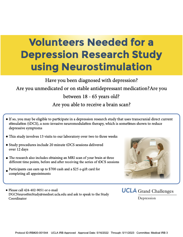 Volunteers Needed for a Depression Research Study using Neurostimulation digest.dgsom.ucla.edu/digest/posting…