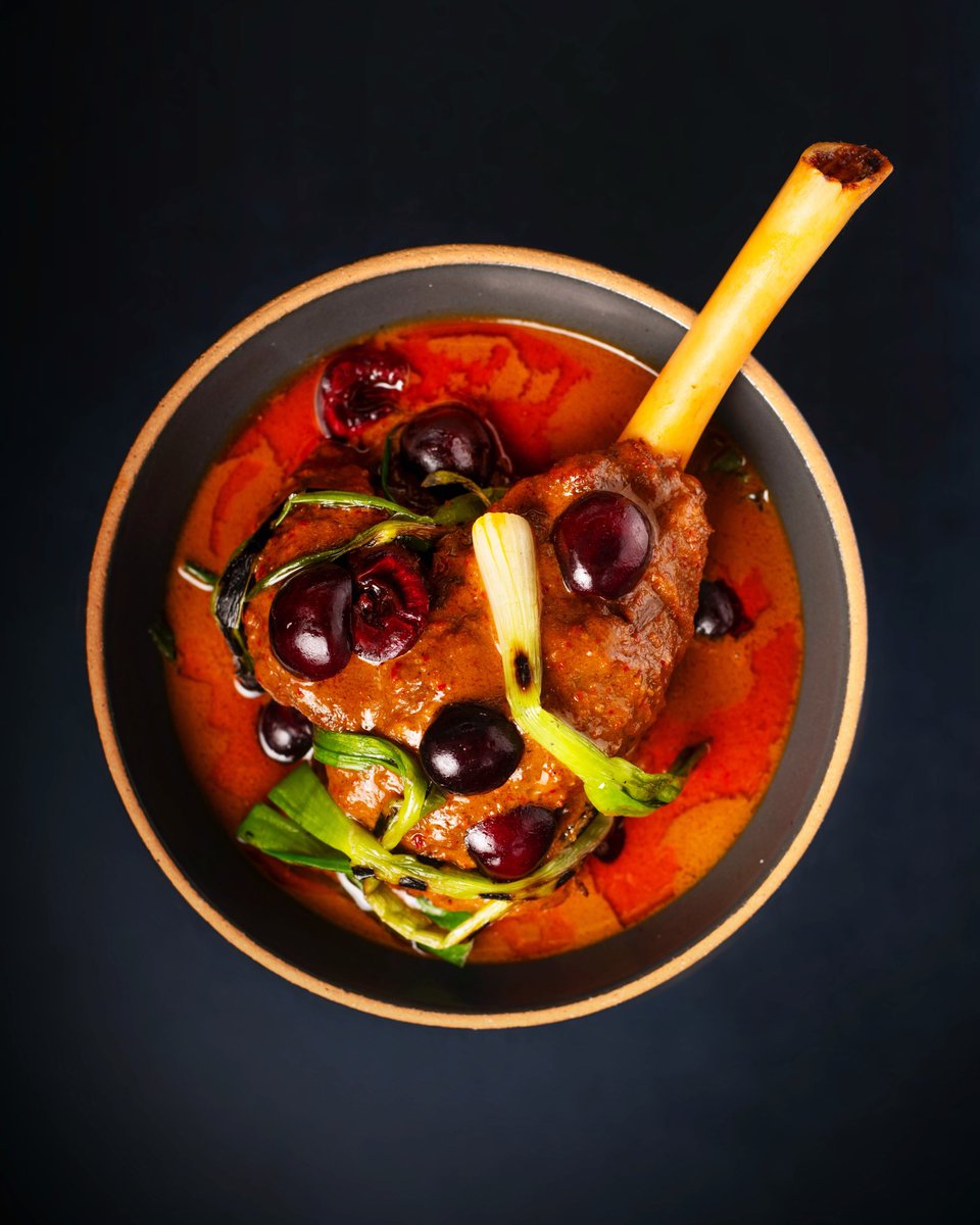 The plump, juicy cherry + grilled baby scallion version of our Massaman lamb shank will be changing later this week to a different fruit accent, so if cherries are your jam, tomorrow or the next day would be pertinent timing to come in lest you miss this gem til next Spring!