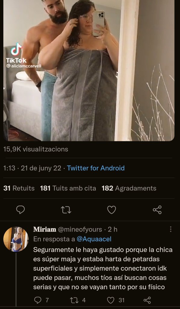 Bueno Míriam o a lo mejor es que se la pone más dura que una baguette de 5 días