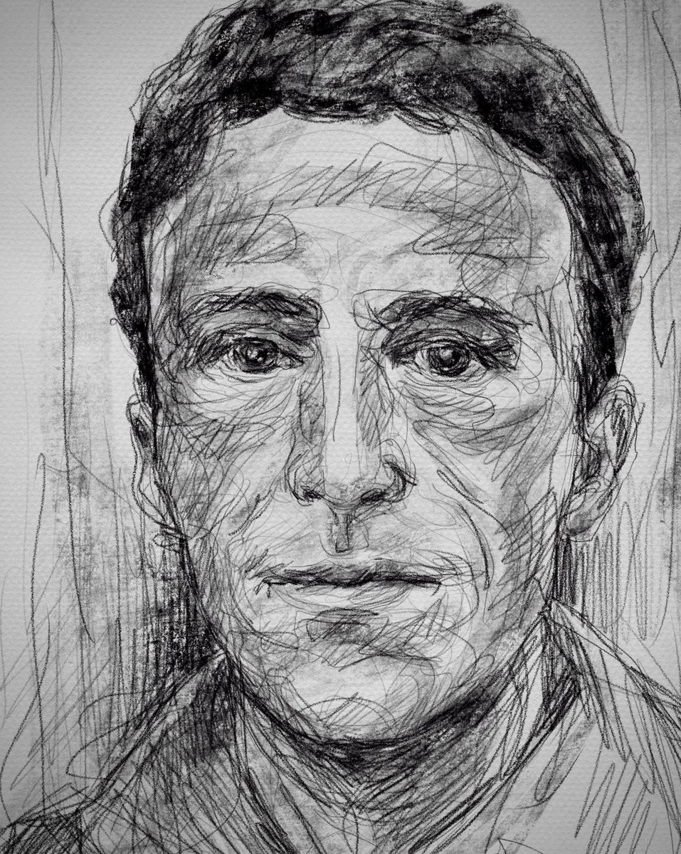 NadiaVanDessel's tweet photo. Quicksketch.✏️#portrait #portraitofaman #pencil #charcoal #drawing #sketch #commissionsopen #printavailable https://t.co/DUmrU1Gjlt