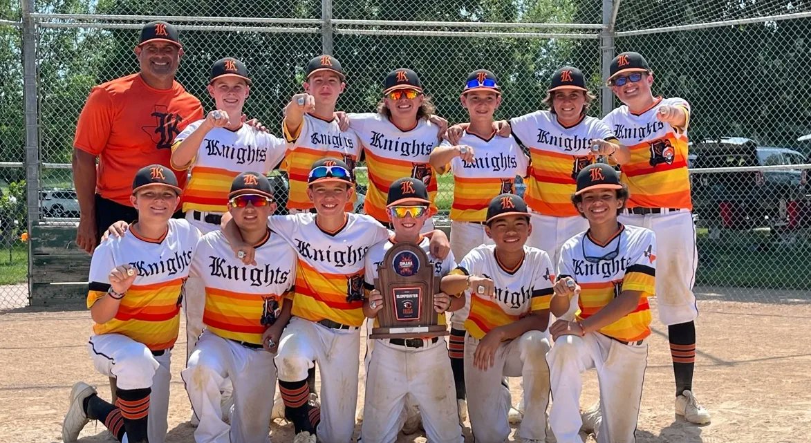Texas Knights 12u Aguirre ended their season with a runner up finish in our bracket in the Omaha Slumpbuster tournament. Great to watch the development of these 12 boys since the start of our season in January. They truly played for each other this season.
