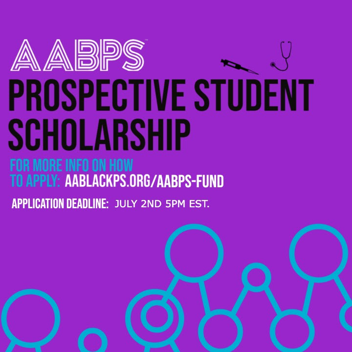 .<a href="/AABlackPS/">American Association of Black Physician Scientists</a> is offering a prospective student scholarship for underrepresented students to aid with primary and secondary application fees to MD/PhD programs. Learn more at: tinyurl.com/43j5t75s